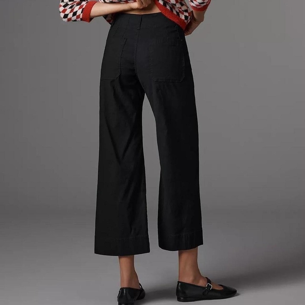 Maeve Anthropologie the Colette black cropped trousers Size 27 - Picture 4 of 6